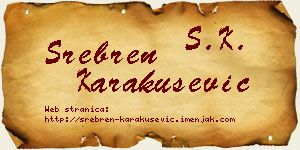 Srebren Karakušević vizit kartica